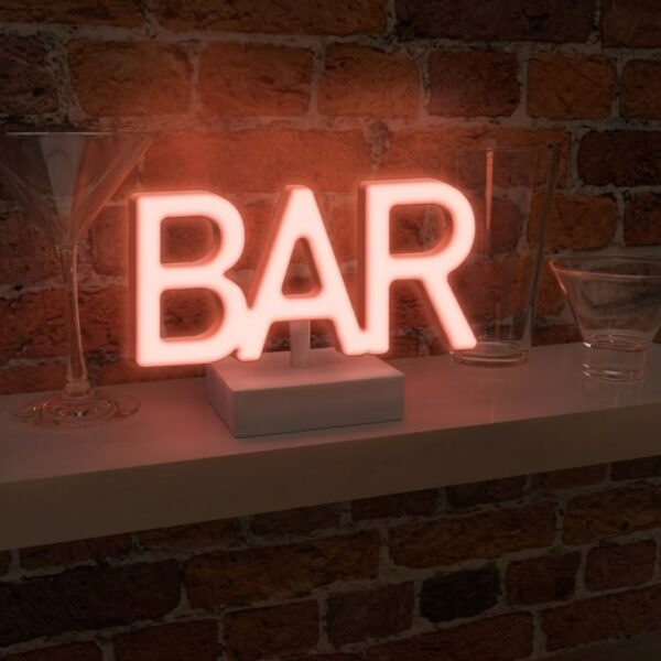 Lampe Néon LED "BAR" – Ambiance Rétro Rouge
