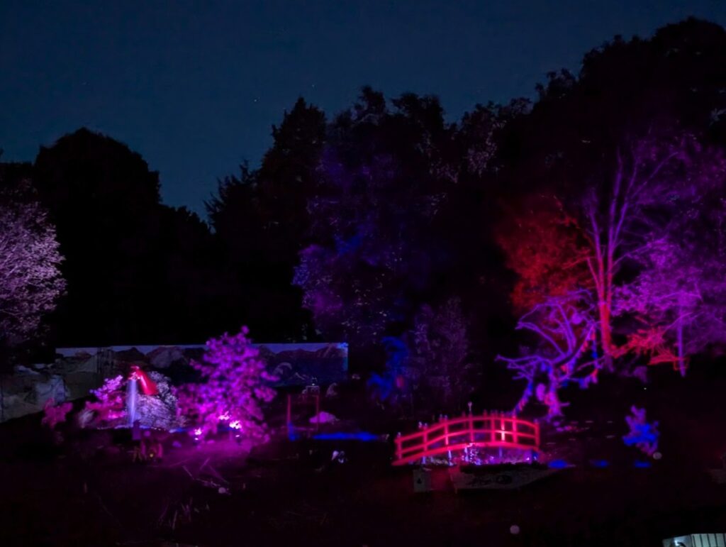 Mise en lumière d'un parc